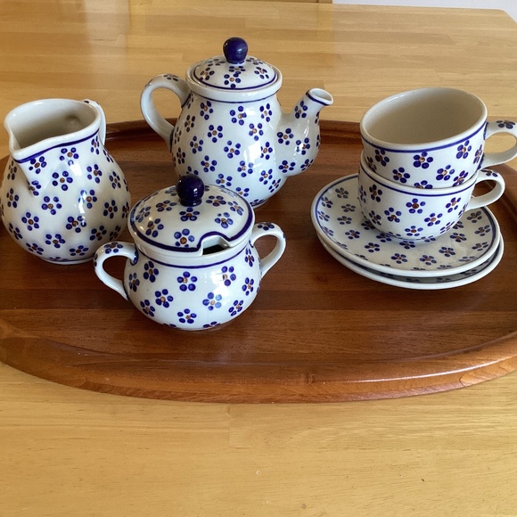 Polish Pottery Tea Set - Picture 1 of 1
